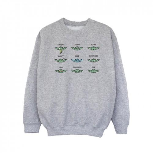 Star Wars meisjes Mandalorian Grogu Mood Sweatshirt 9-11 Years wit