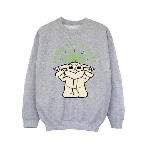 Star Wars Girls The Mandalorian Small But Mighty Grogu Sweatshirt 5-6 Years wit