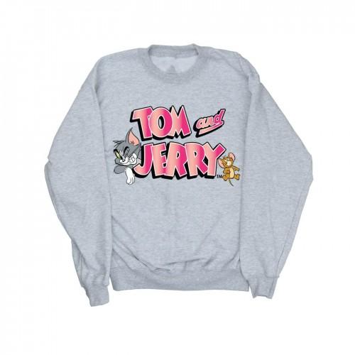 Tom And Jerry Girls Gradient Logo Sweatshirt 9-11 Years wit