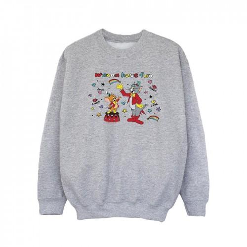 Tom And Jerry Girls Wanna Have Fun Sweatshirt 9-11 Years wit