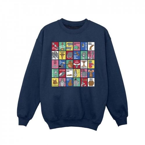 Tom And Jerry Girls Grid Squares Sweatshirt 5-6 Years wit