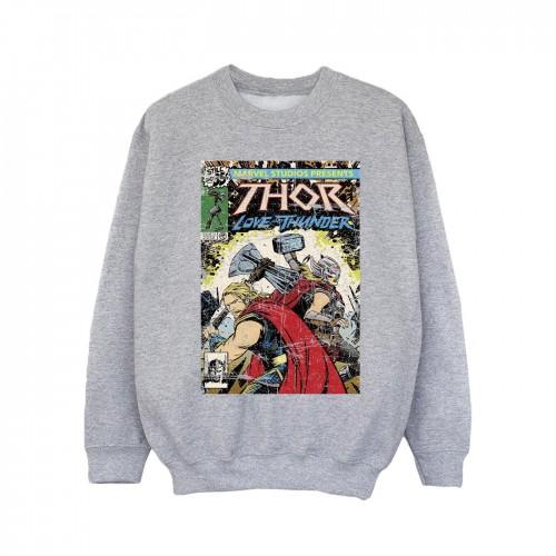 Marvel Girls Thor Love en Thunder Vintage poster-sweatshirt 9-11 Years wit