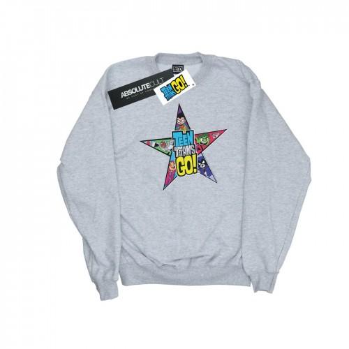 DC Comics Girls Teen Titans Go Star-logo-sweatshirt 9-11 Years wit
