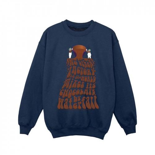 Pertemba FR - Apparel Willy Wonka meisjes chocolade waterval sweatshirt 5-6 Years wit