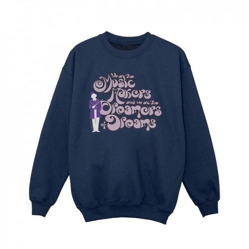 Pertemba FR - Apparel Willy Wonka Girls Dreamers tekstsweatshirt 5-6 Years wit