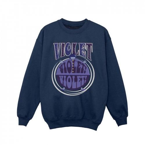Pertemba FR - Apparel Willy Wonka Girls Violet Turning Violet Sweatshirt 5-6 Years wit