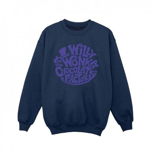 Pertemba FR - Apparel Willy Wonka & The Chocolate Factory Sweatshirt met getypt logo voor meisjes 5-6 Years wit