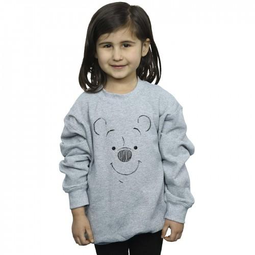 Disney meisjes Winnie de Poeh Winnie de Poeh gezicht Sweatshirt 9-11 Years wit