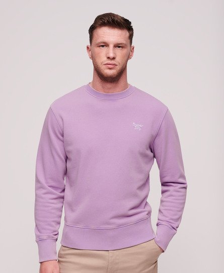 Superdry Mannen Vintage Sweatshirt met Wassing Paars