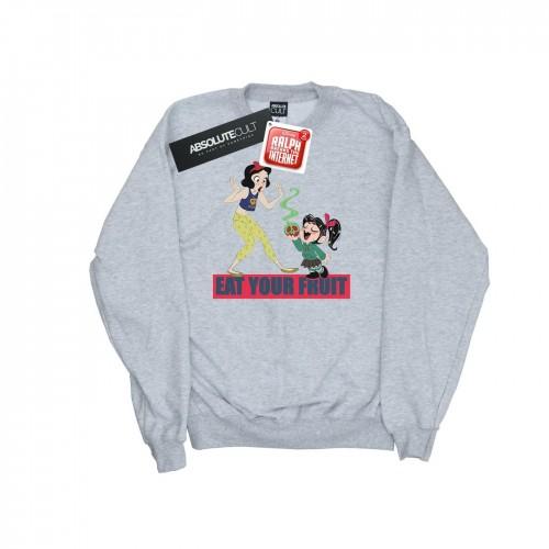 Disney Girls Wreck It Ralph Eat Your Fruit-sweatshirt 9-11 Years wit