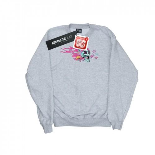 Disney Girls Wreck It Ralph Candy Skull-sweatshirt 9-11 Years wit