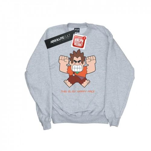 Disney Girls Wreck It Ralph Happy Face Sweatshirt 9-11 Years wit