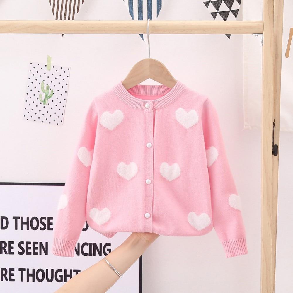 Milost Herfst Kinderen Meisjes Cardigan Truien Kinderen Gebreide Trui Lange Mouw Schattige Buitenkleding Jas Voor Peuter 140 wit