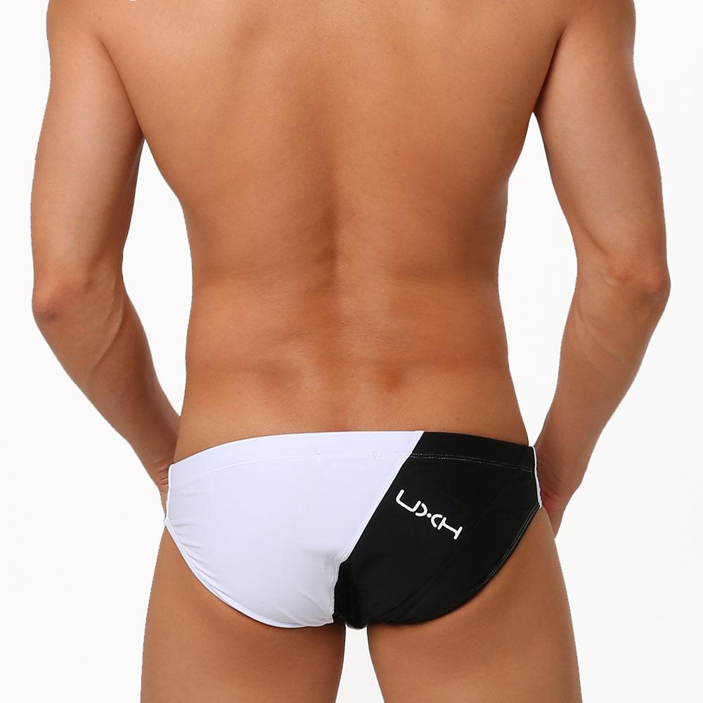 UXH Fashion Heren zwembroeken zwemmen strakke pasvorm sexy badmode strandkleding M zwart