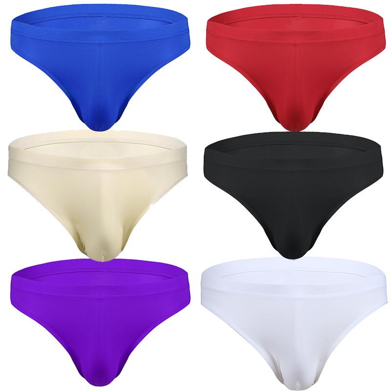 IEFiEL Heren zwembroek in effen kleur, sexy zwembroek met lage taille, strandzwemshort M rood