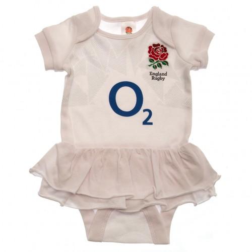 England RFU Engeland RFU Baby 2023-2024 Tutu met dubbele ruches 0-3 Months rood/wit