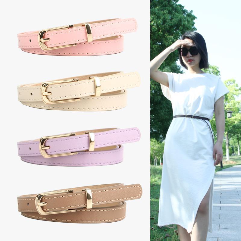 Super Select Mori Girl Style Dames Zomerriem - Trendy, All-Match, Eenvoudige Mode PU Dunne Riem kaki