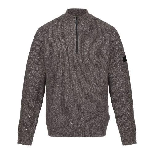 Regatta Heren Solomon Marl gebreid sweatshirt met ritssluiting S Vloot