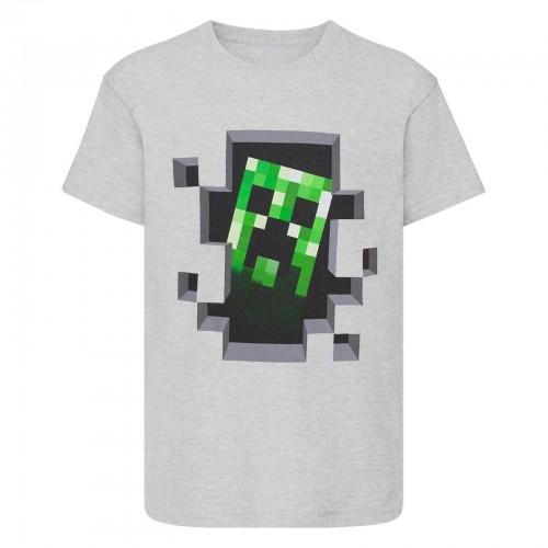 Minecraft Kinder/Kids Creeper T-shirt 5-6 Years grijs