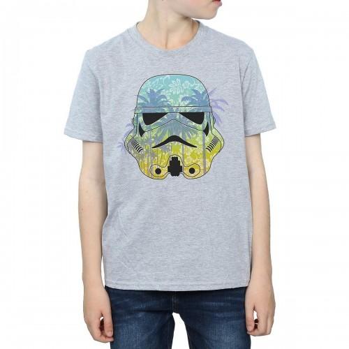 Star Wars Boys Command Stormtrooper Hawaiian T-Shirt 5-6 Years grijs