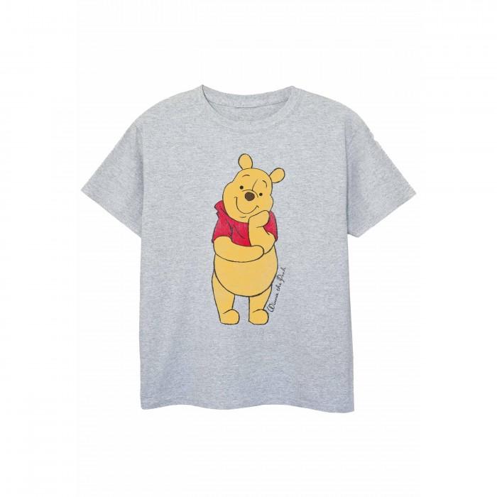 Winnie the pooh Winnie de Poeh Klassiek T-shirt voor jongens 7-8 Years grijs