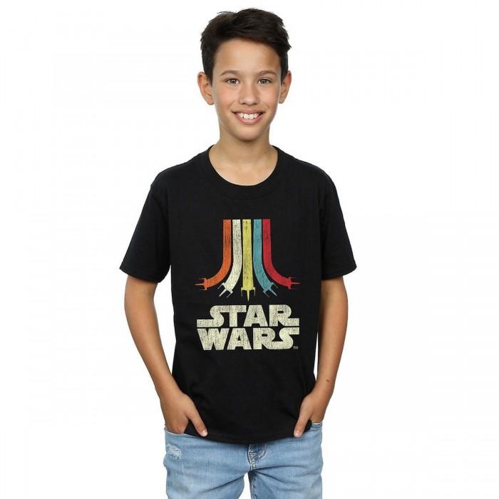 Star Wars jongens regenboog katoenen T-shirt 7-8 Years zwart