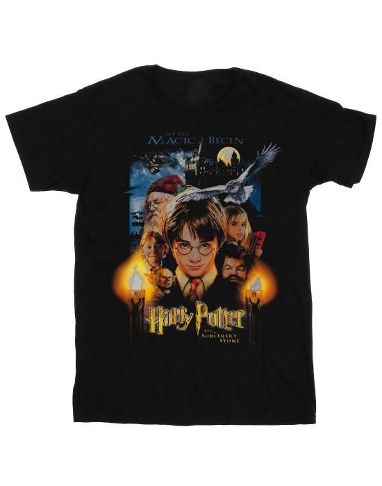 Harry Potter Boys The Sorcerer´s Stone Poster T-Shirt 5-6 Years zwart