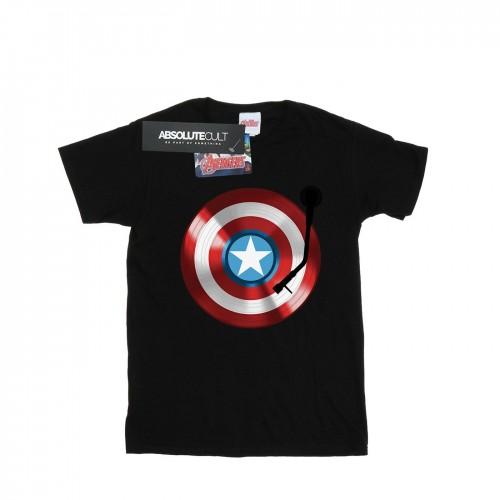 Marvel Boys Captain America draaitafel T-shirt 12-13 wit