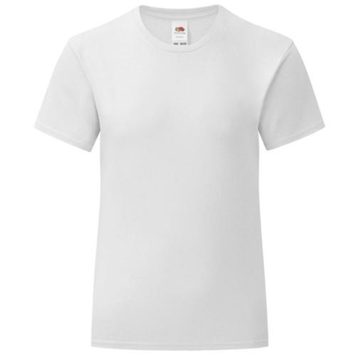 Fruit Of The Loom meisjes iconisch T-shirt 14-15 zwart