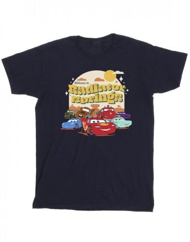 Disney Girls Cars Radiator Springs Group katoenen T-shirt 7-8 Years wit