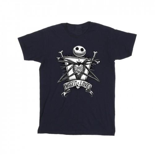 Disney Girls The Nightmare Before Christmas Misfits Love katoenen T-shirt 9-11 Years zwart