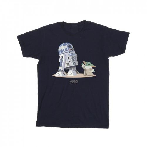 Star Wars Girls The Mandalorian R2D2 And Grogu Cotton T-Shirt 12-13 wit