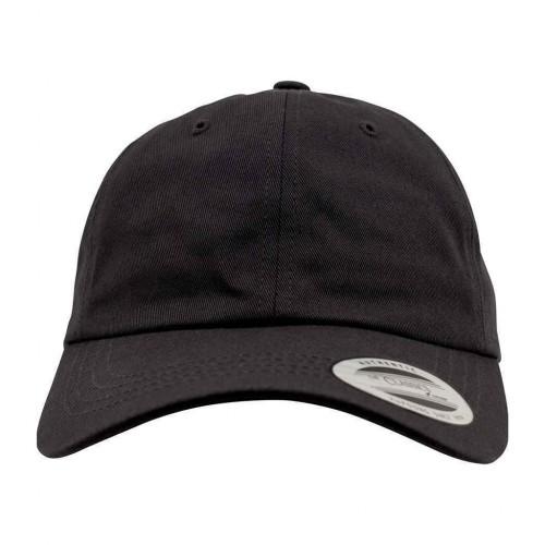 FLEXFIT unisex pet met laag profiel van katoenen keperstof One Size zwart