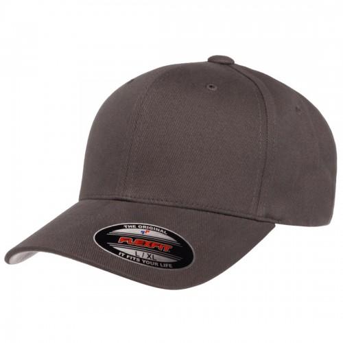 Flexfit by Yupoong pet van geborstelde keperstof L/XL zwart