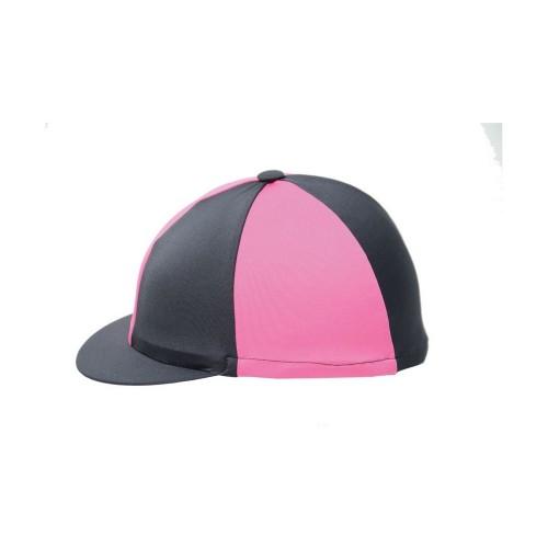 Hy tweekleurige lycra hoed zijde One Size zwart/paars