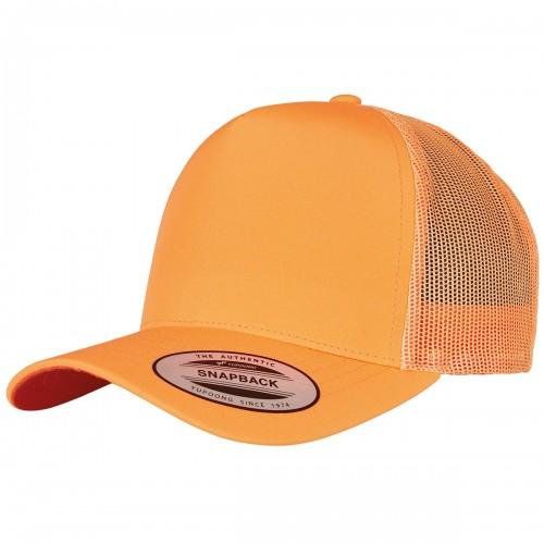 FLEXFIT unisex volwassen neon retro truckerpet One Size oranje