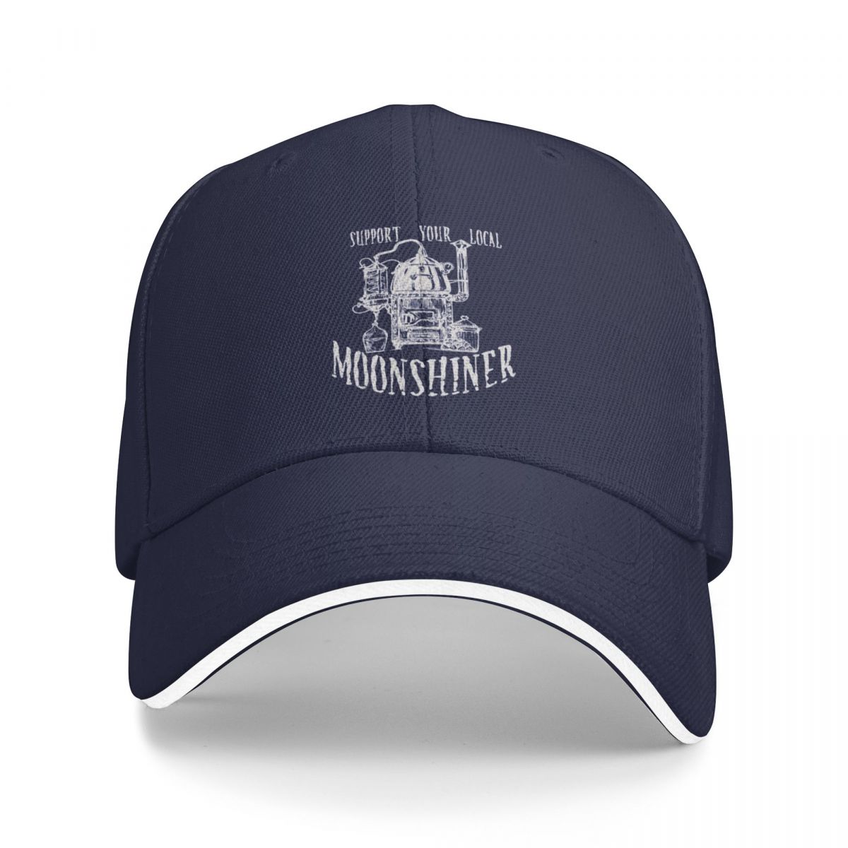 91530102MAC1PG27XM Ondersteun uw lokale Moonshiner Grappige Moonshine Baseball Cap Vintage Strandtas Luxe Cap Cap Vrouwelijk Unisex'S