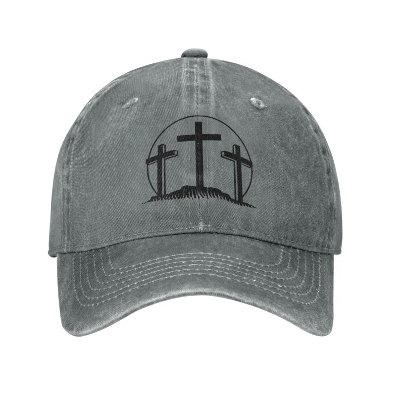 91510107MAC34WEG02 Gepersonaliseerde katoenen The Three Crosses Baseball Cap Wounisex unisex Ademend Jezus Christus Religie Papa Hoed Sport Adult Baseball Cap