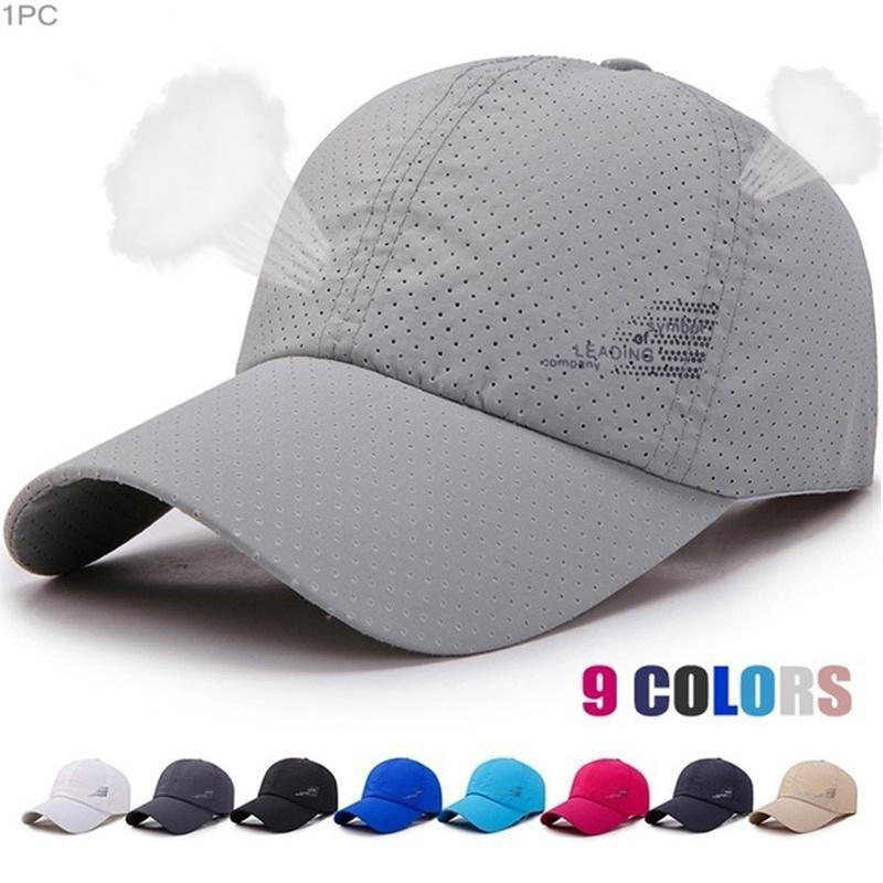 Su Yixin Vrouwen Mode Ademend Sport Snel drogende Cap Casual Baseball Net Cap voor Mannen 9 Kleuren wit