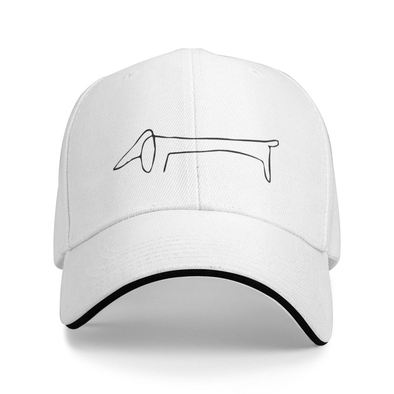 91440605MAC2A9PX9K Mode Unisex Picasso's Dachsund Baseball Cap Volwassen Worst Wiener Badger Hond Verstelbare Dad Hoed Vrouwen Unisex Hip Hop Baseball Cap