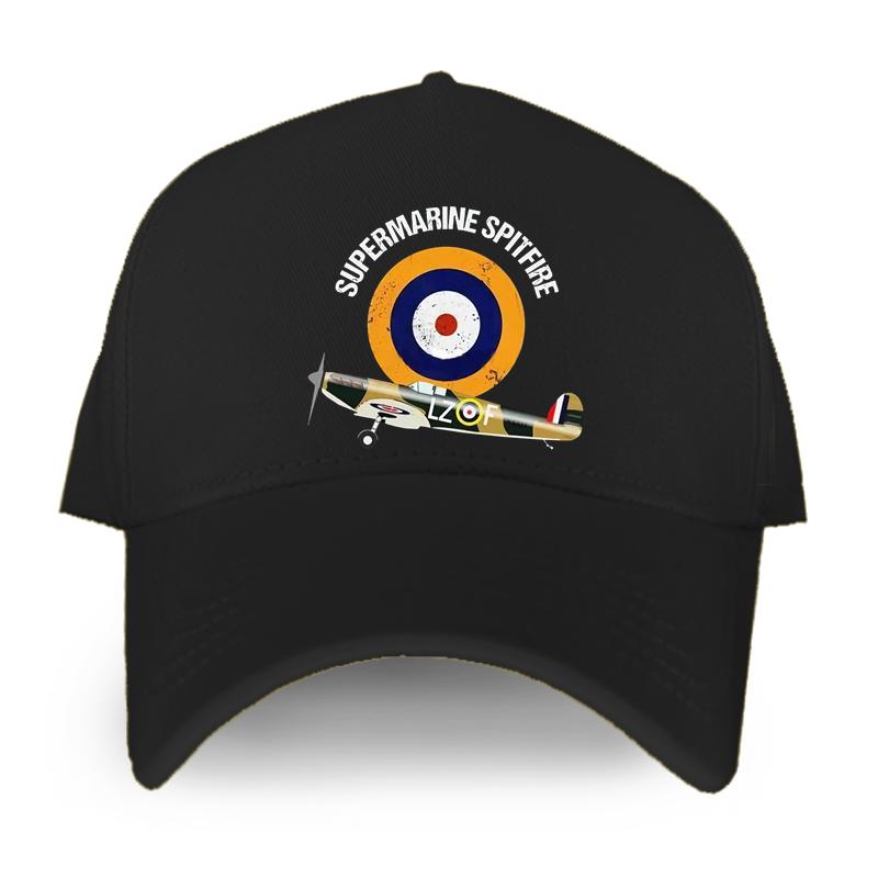 91530102MAC2AA7079 Supermarine Spitfire RAF Warbird Militaire WW2 Vliegtuig Vliegtuig Baseball Cap Unisex Dames Caps Mode Hip Hop Hoed Adjustable