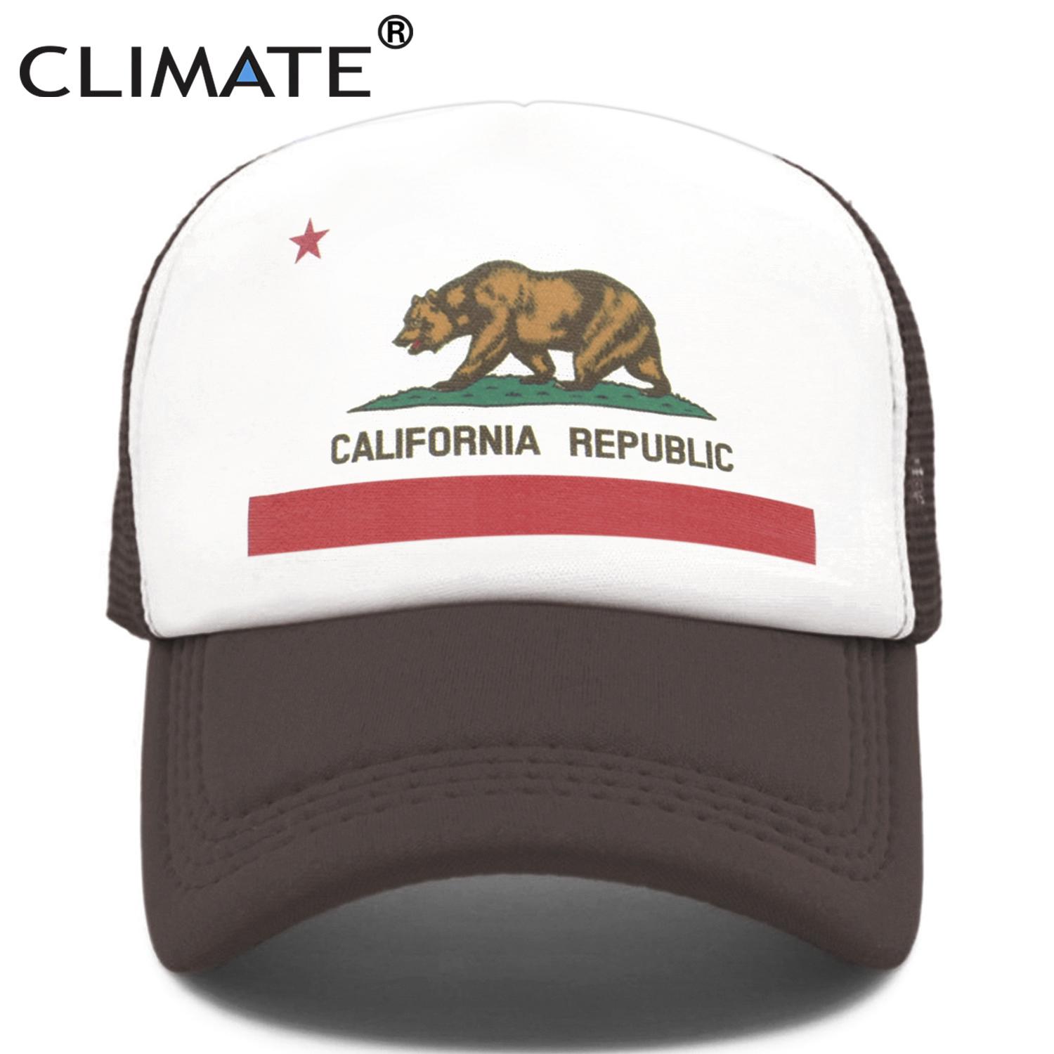 91440604MAC1QTP34F KLIMAAT California Cap Mannelijk Unisex Unisex Hoed Beer California Vlag Trucker Cap Hip Hop Hoed Cap Cool Zomer Mesh Unisex Dad Cap Volwassen Kinderen Adult 55to58cm Head