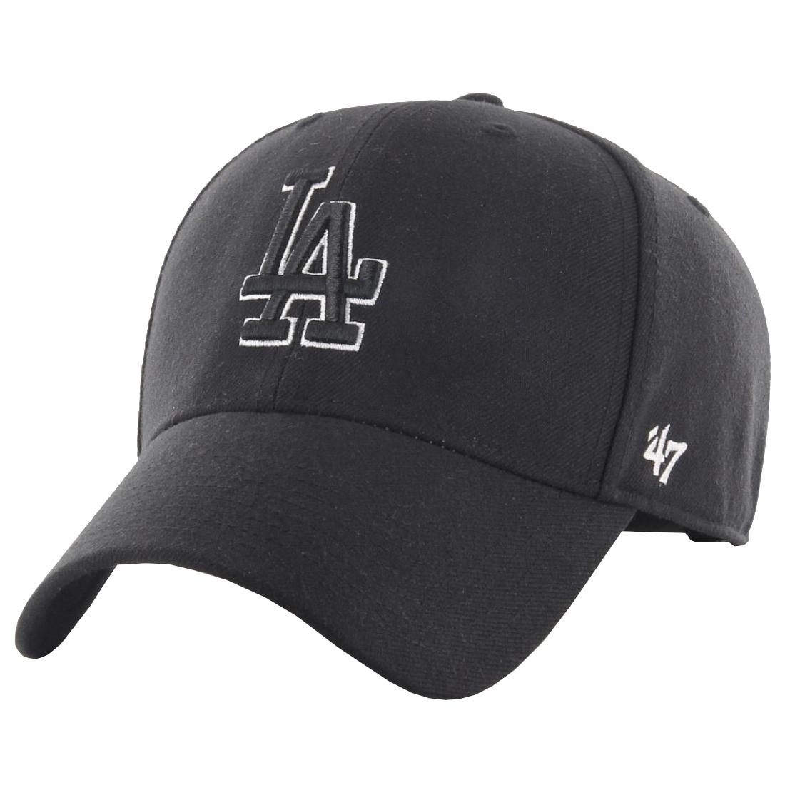 47 BRAND 47 Merk MLB Los Angeles Dodgers pet, unisex zwarte pet One size zwart