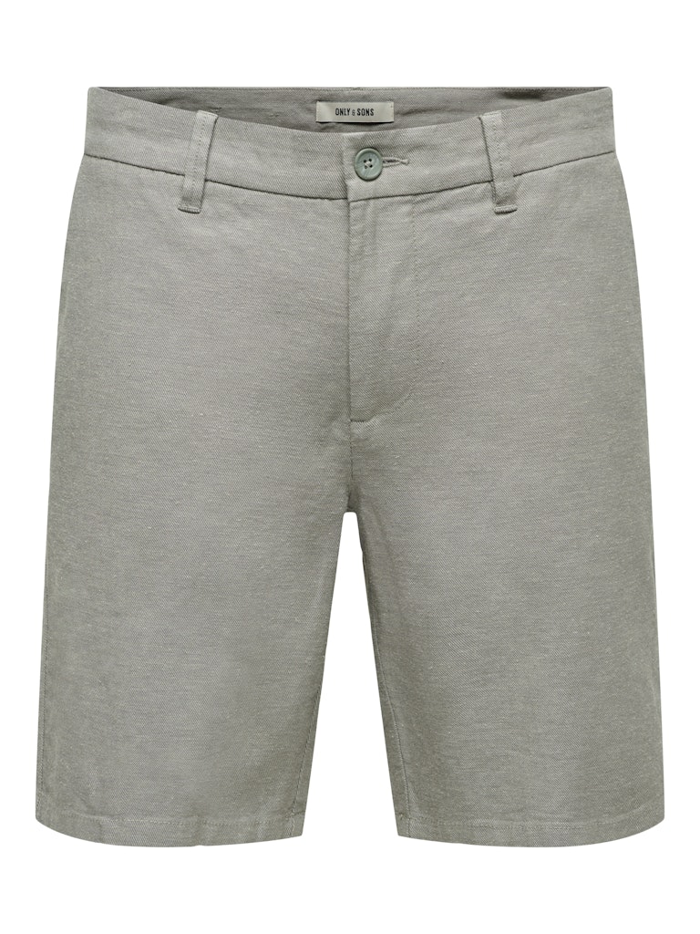 Only & Sons onsmark 0011 cotton linen shorts no 22024940 castor gray
