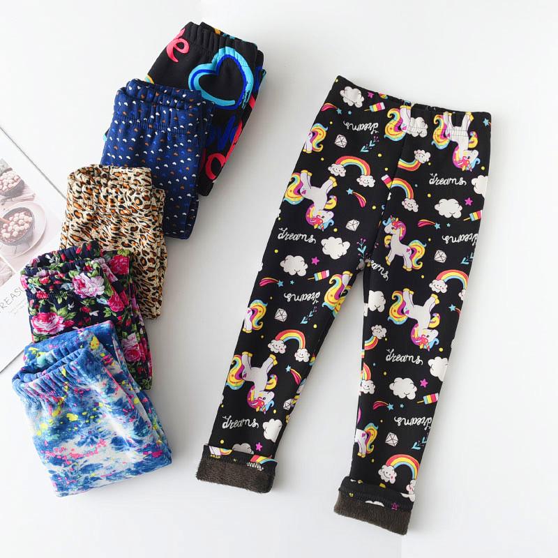 QEENRAAN Meisjes Leggings Herfst en Winter Dikke Warme Meisjes Broeken Kinderkleding 100 wit