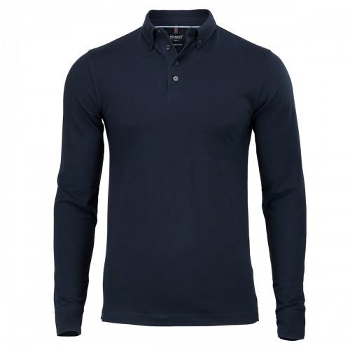 Nimbus Heren Carlington Deluxe poloshirt met lange mouwen L Vloot
