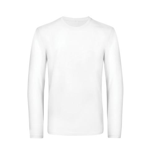 B and C B&C Heren #E190 T-shirt met lange mouwen M wit