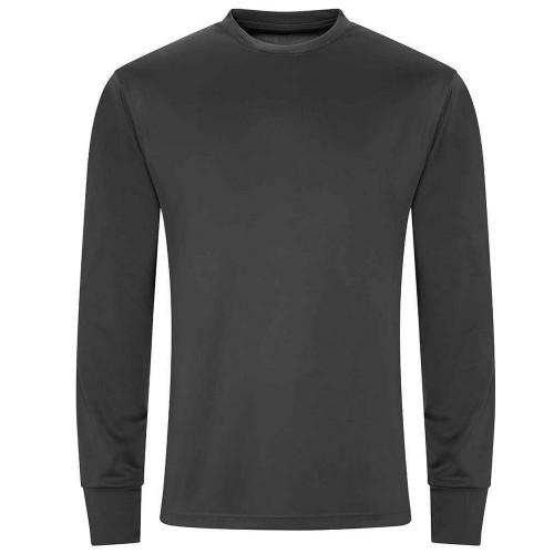 AWDis Cool actief T-shirt met lange mouwen voor heren L houtskool