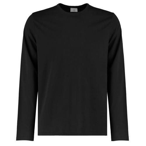 Kustom Kit Heren T-shirt met lange mouwen M marineblauwe kleur