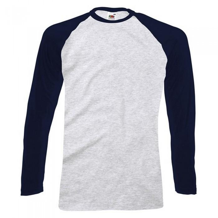 Fruit Of The Loom Mens Long-Sleeved Baseball T-Shirt M